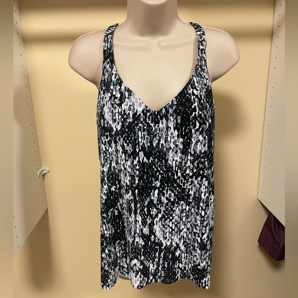 Black and White Swim Top